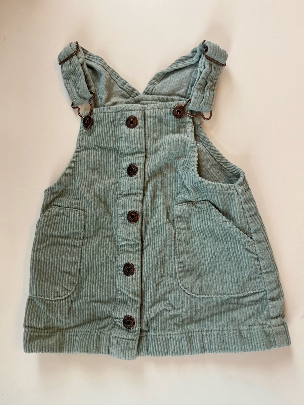 OshKosh B'gosh Corduroy Overall Dress in Sage